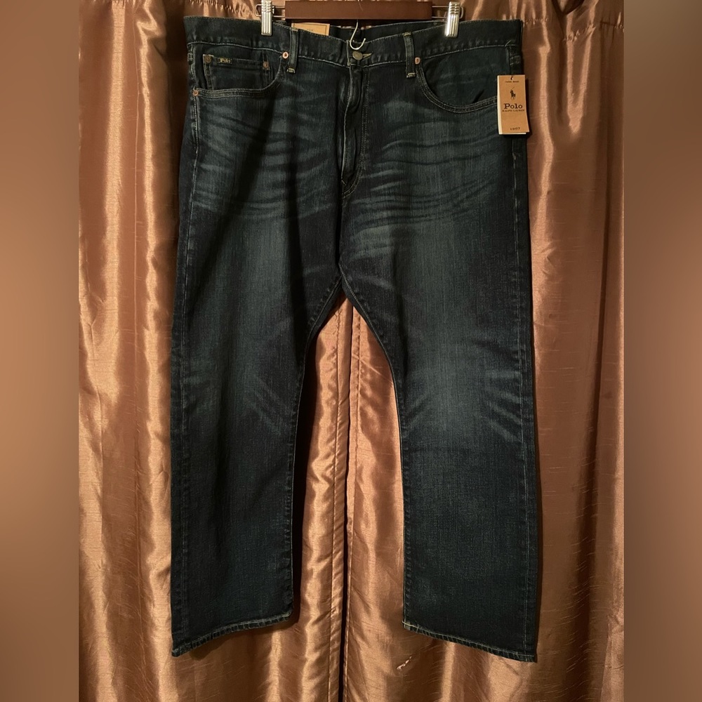 Polo Ralph Lauren Mens Varick Slim Straight Denim Jeans. “Rockford Medium” 40x30